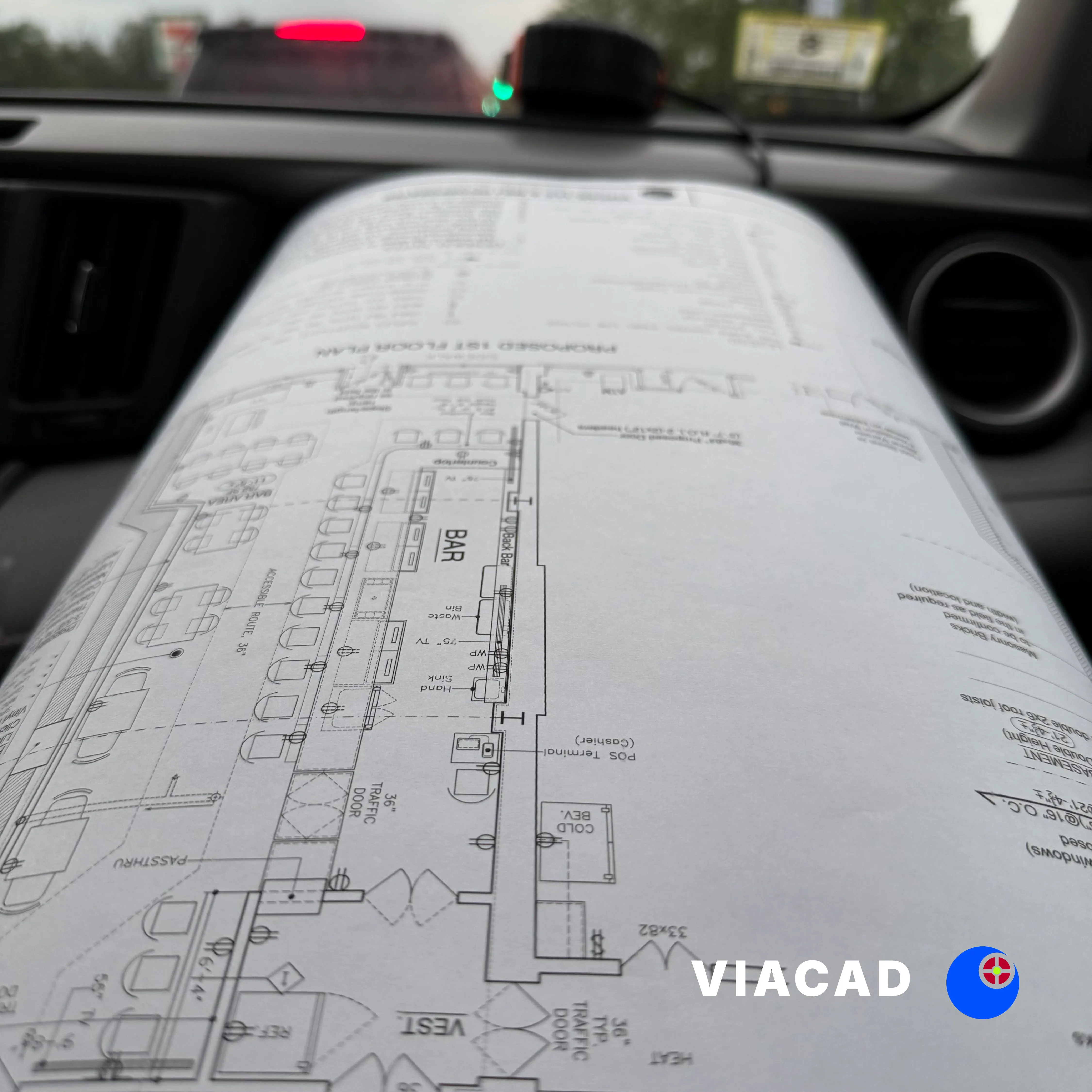 Bar Renovation in Worcester, MA—Designed by VIACAD, LLC (Blueprints)
