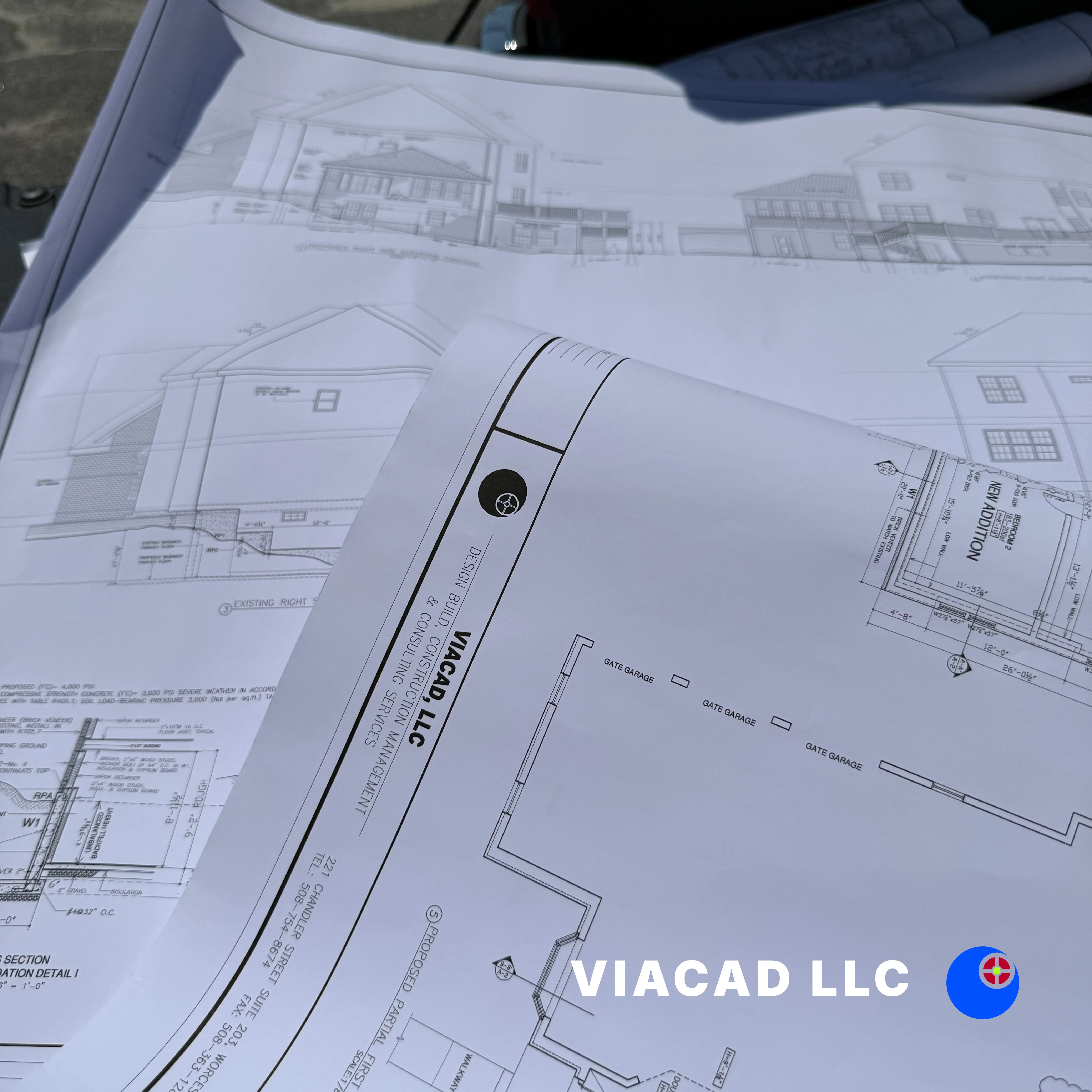 Blueprints of a Home Addition & Remodel in North Grafton, Massachusetts by VIACAD, LLC