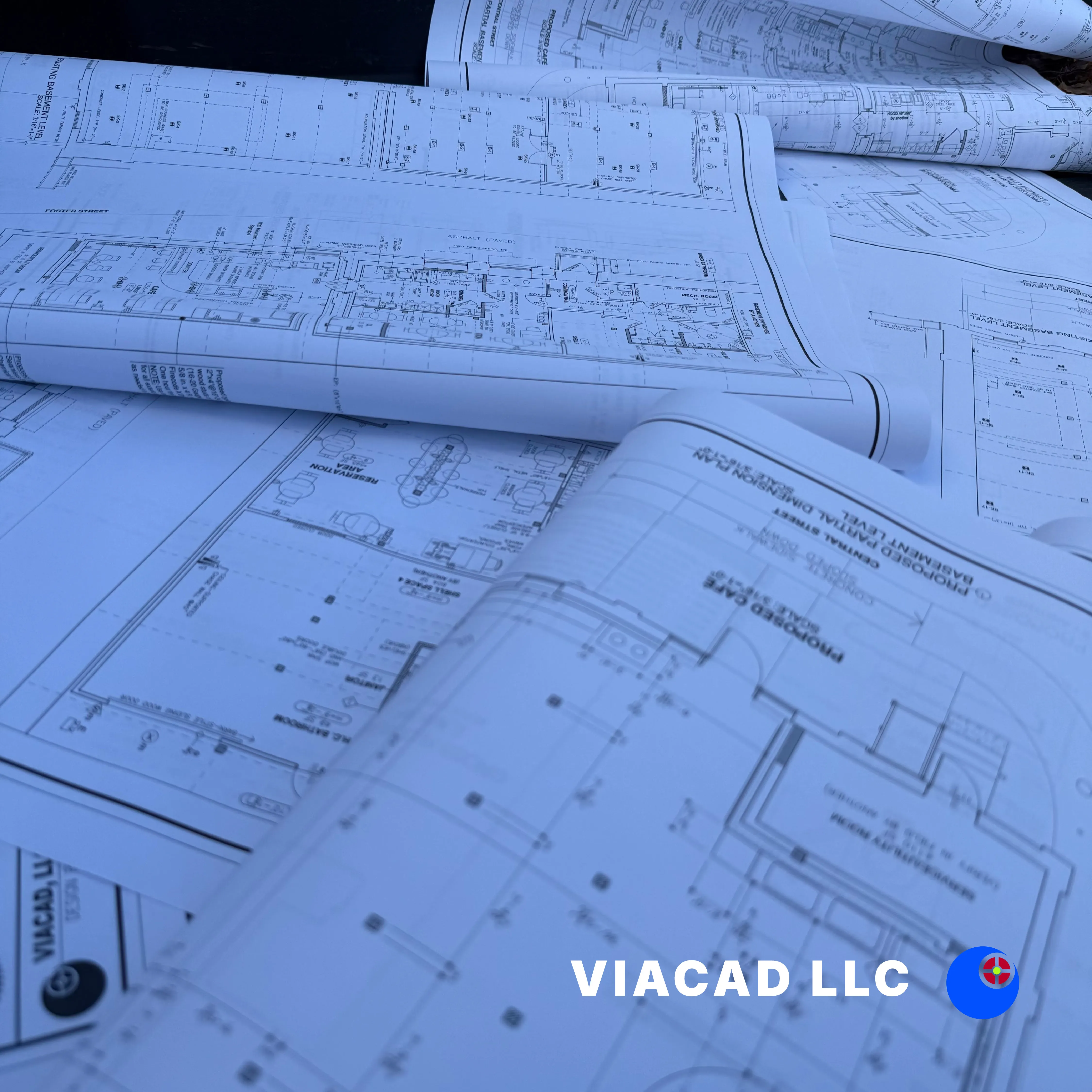 Coffee Shop Blueprints in Southbridge, MA by VIACAD, LLC