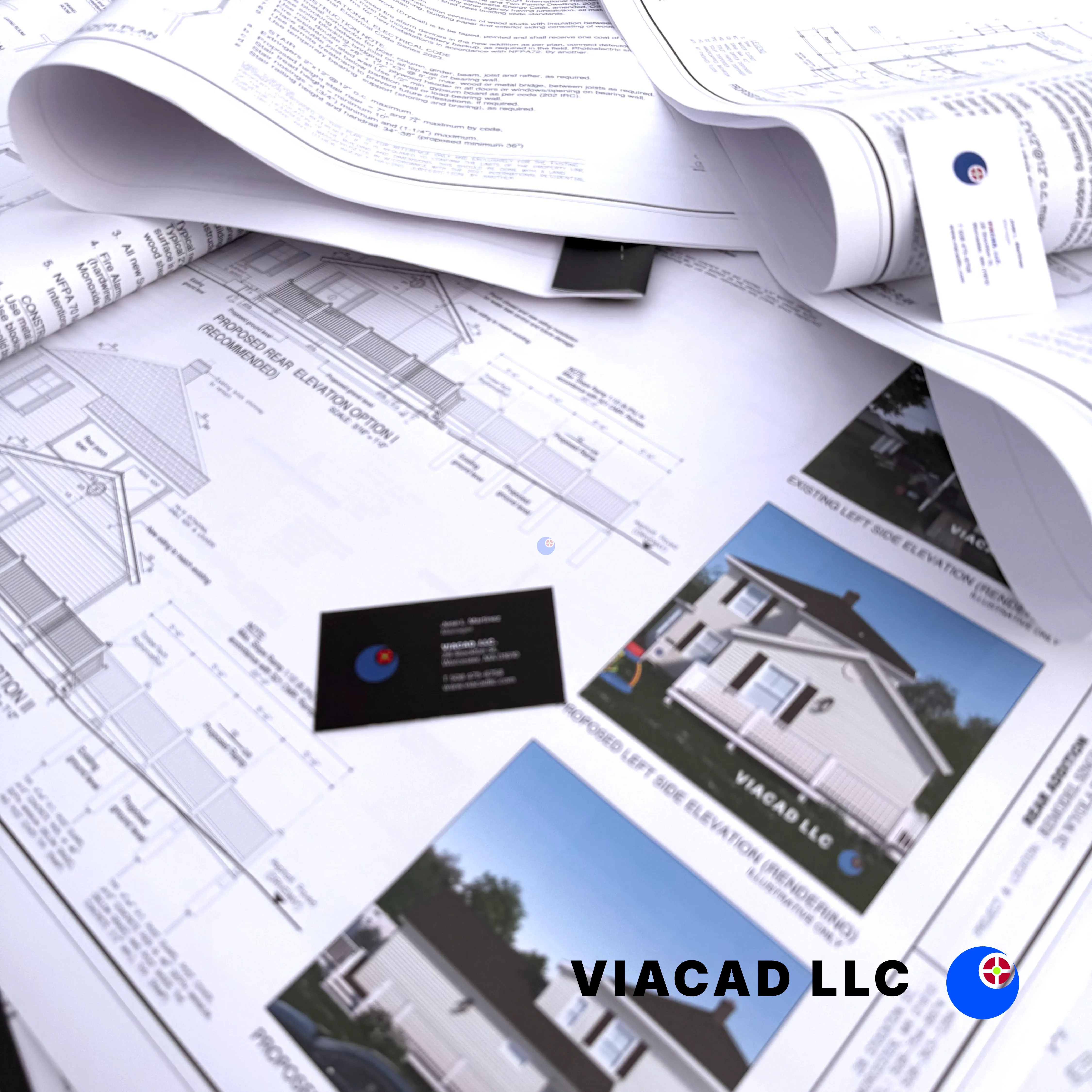 Permit & Construction Drawings of a Home Addition & Remodel in Worcester, Massachusetts by VIACAD, LLC