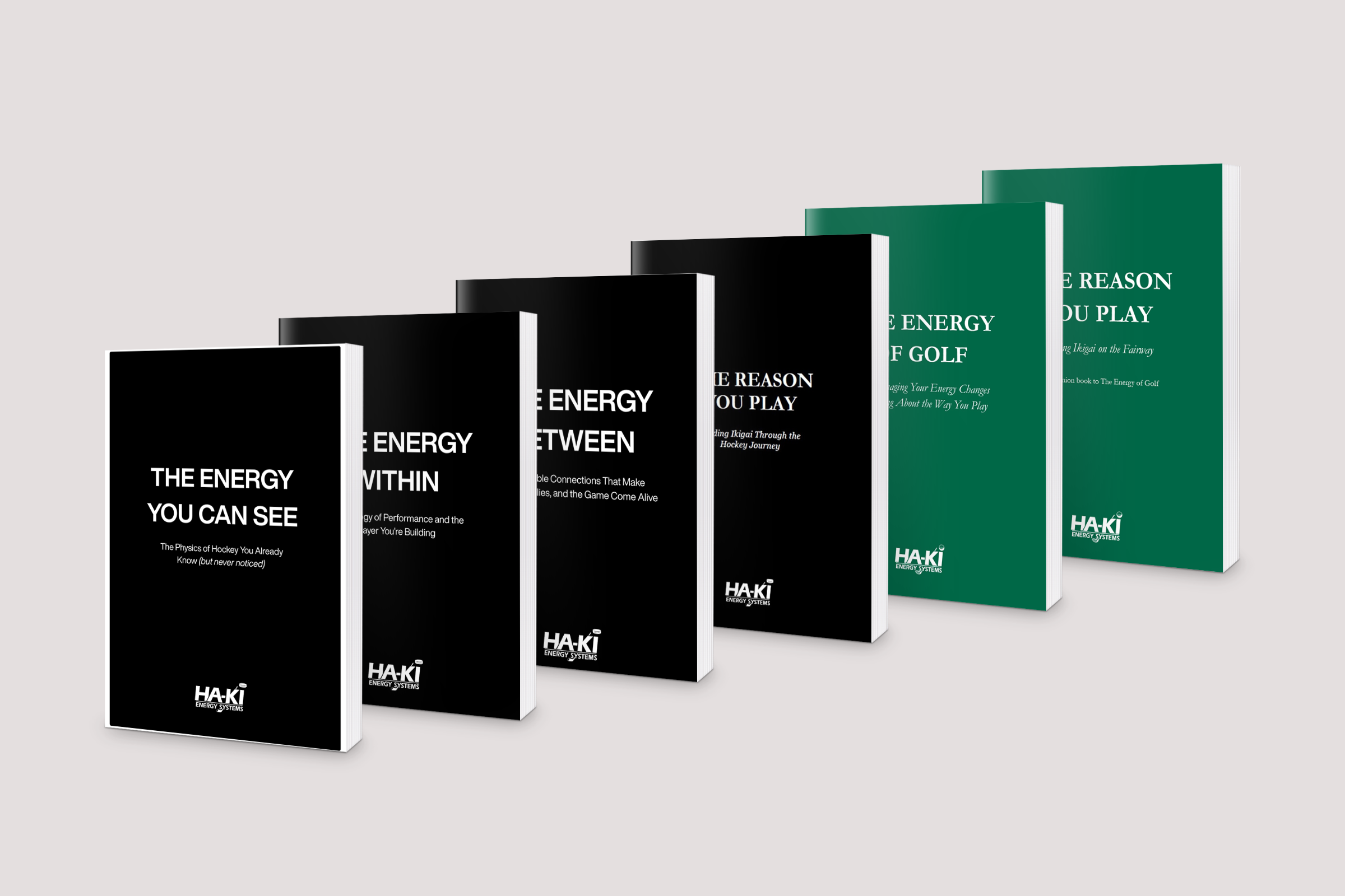 The six Ha-Ki books for hockey and golf