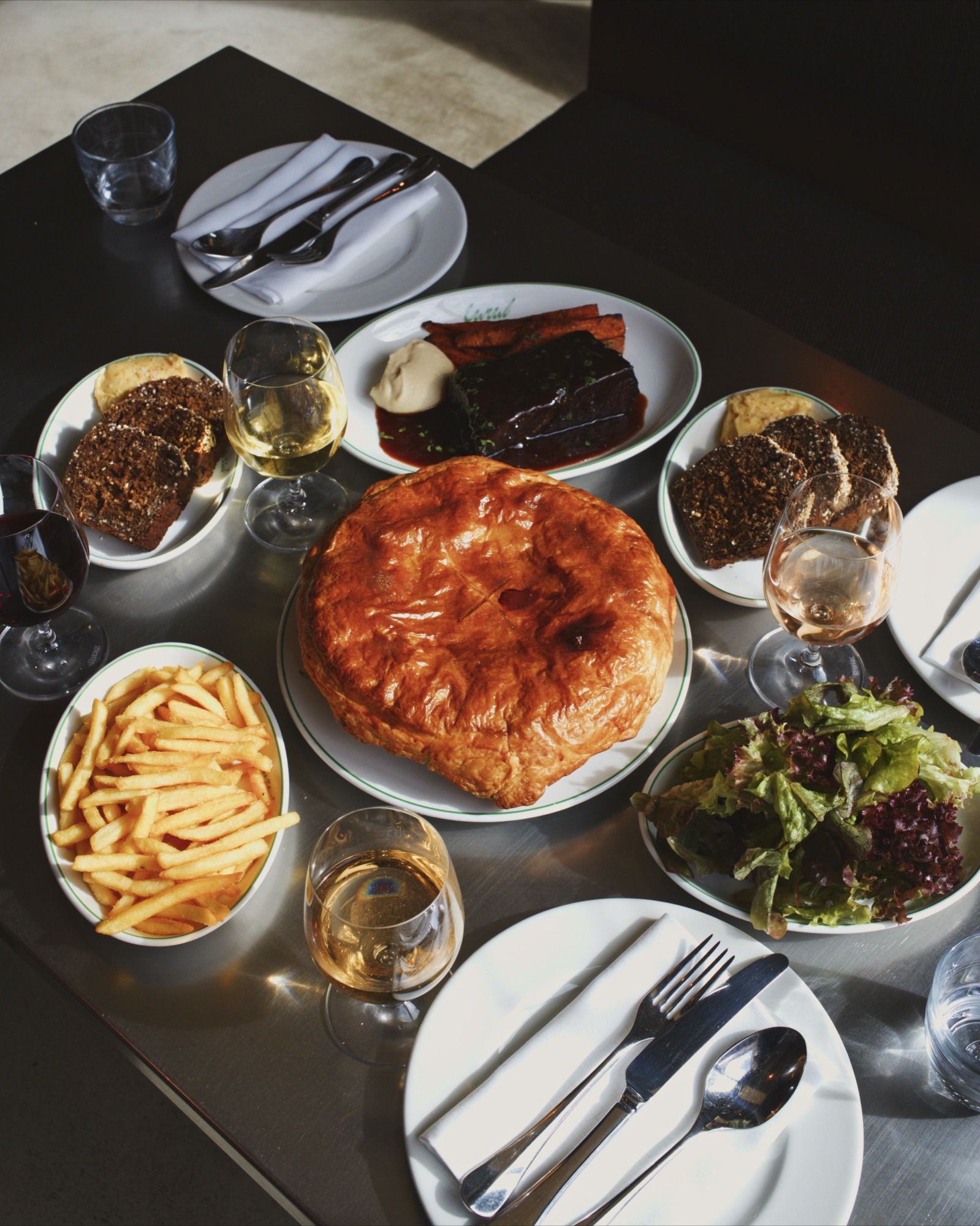 Canal's festive sharing menu: braised short rib, curried monkfish pie, fries and winter leaf salad