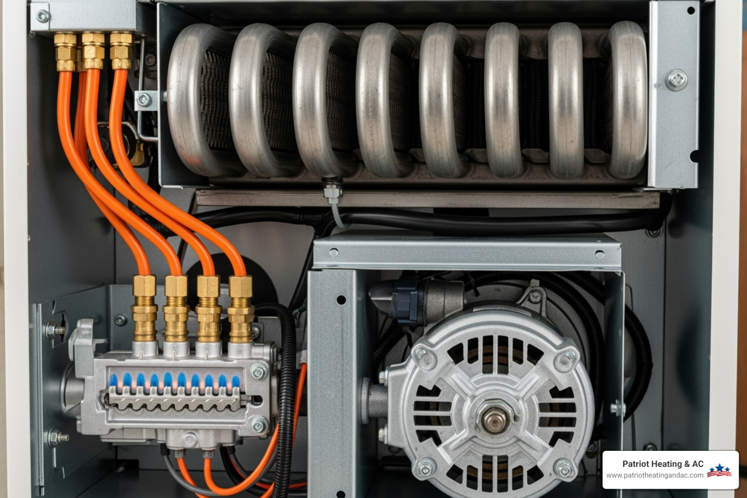 internal components of a furnace - Home HVAC inspection