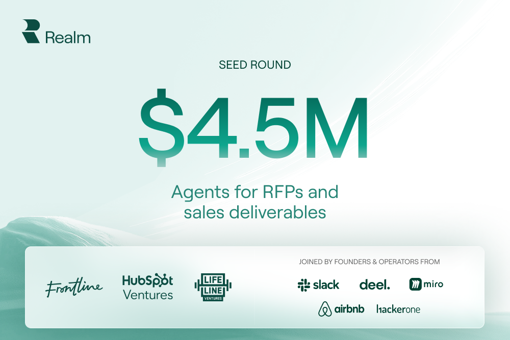 ‍We’ve raised a $4.5 million Seed round led by Frontline and joined by HubSpot Ventures, Lifeline, the founders of Slack and Deel, and many other incredible angels.