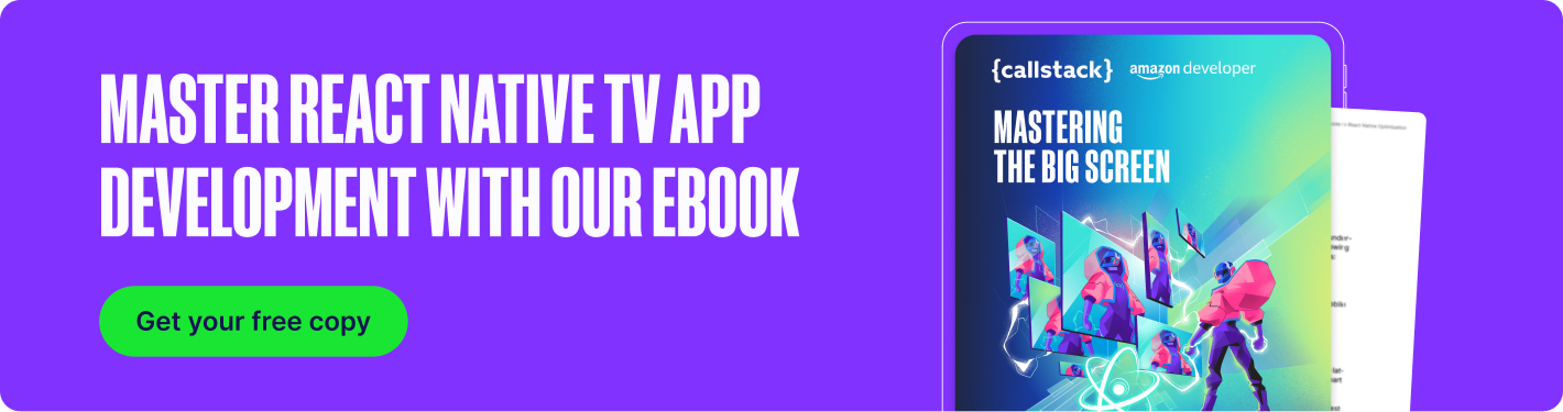 React Native for TV guidebook banner