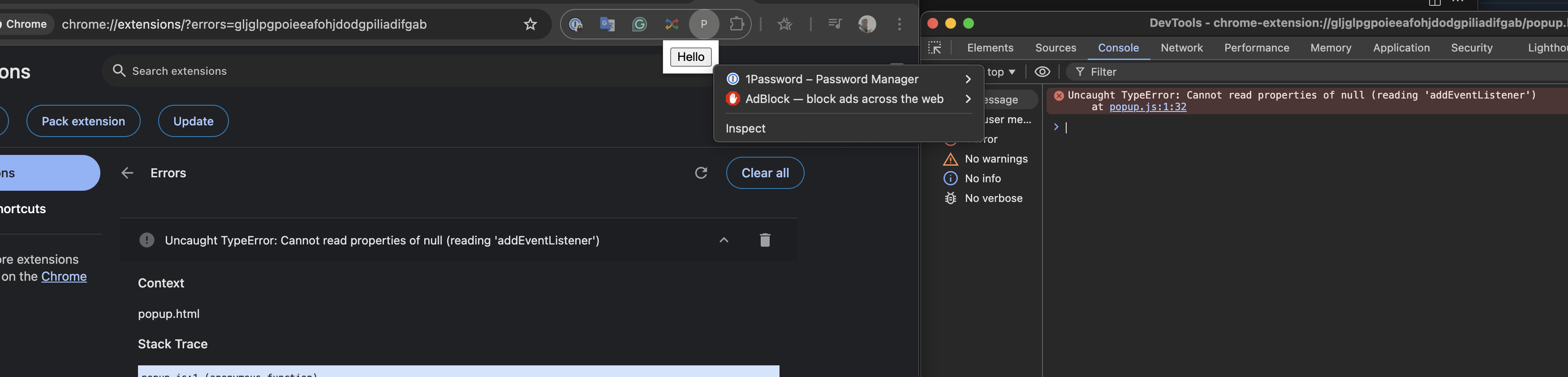Another way of debugging, through devtools