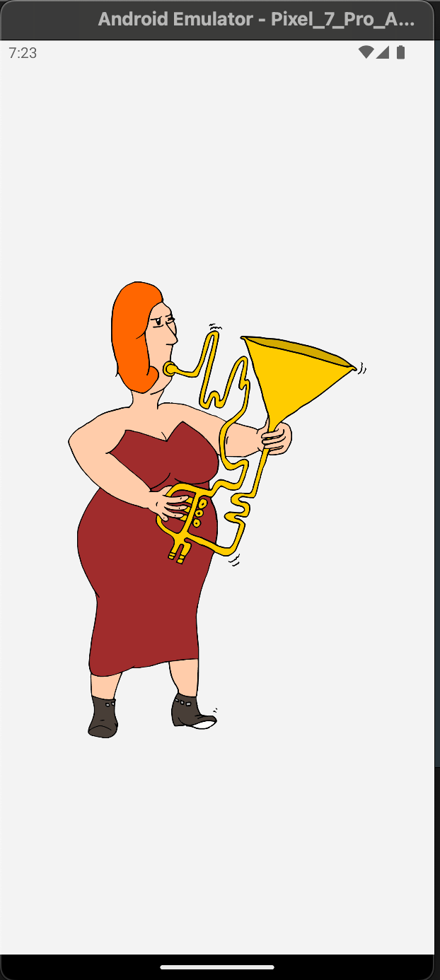 Output of SVG on android emulator