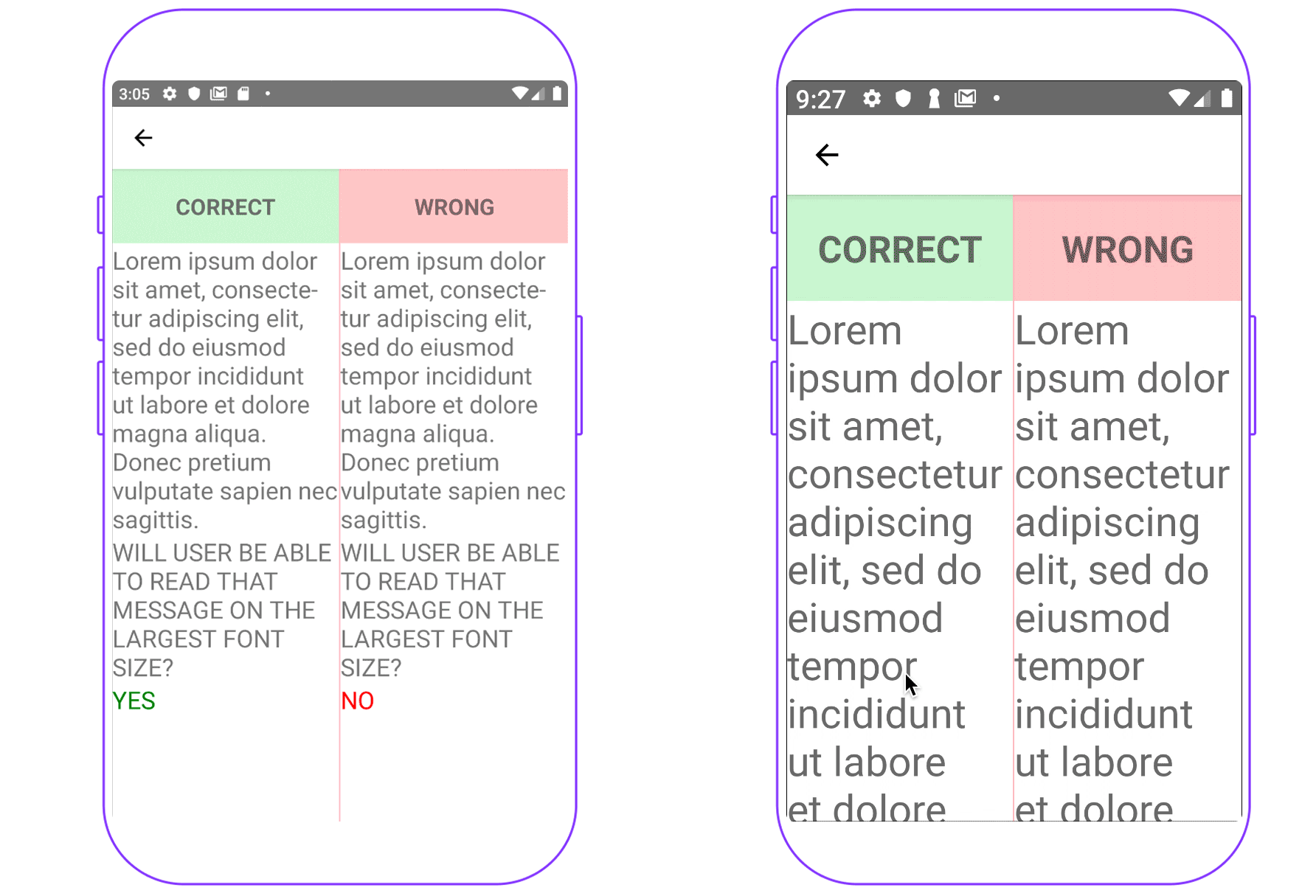 view differences in react native app