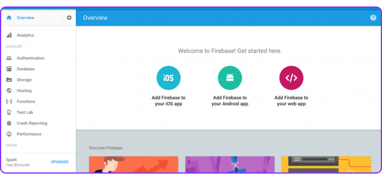 how to create a firebase project