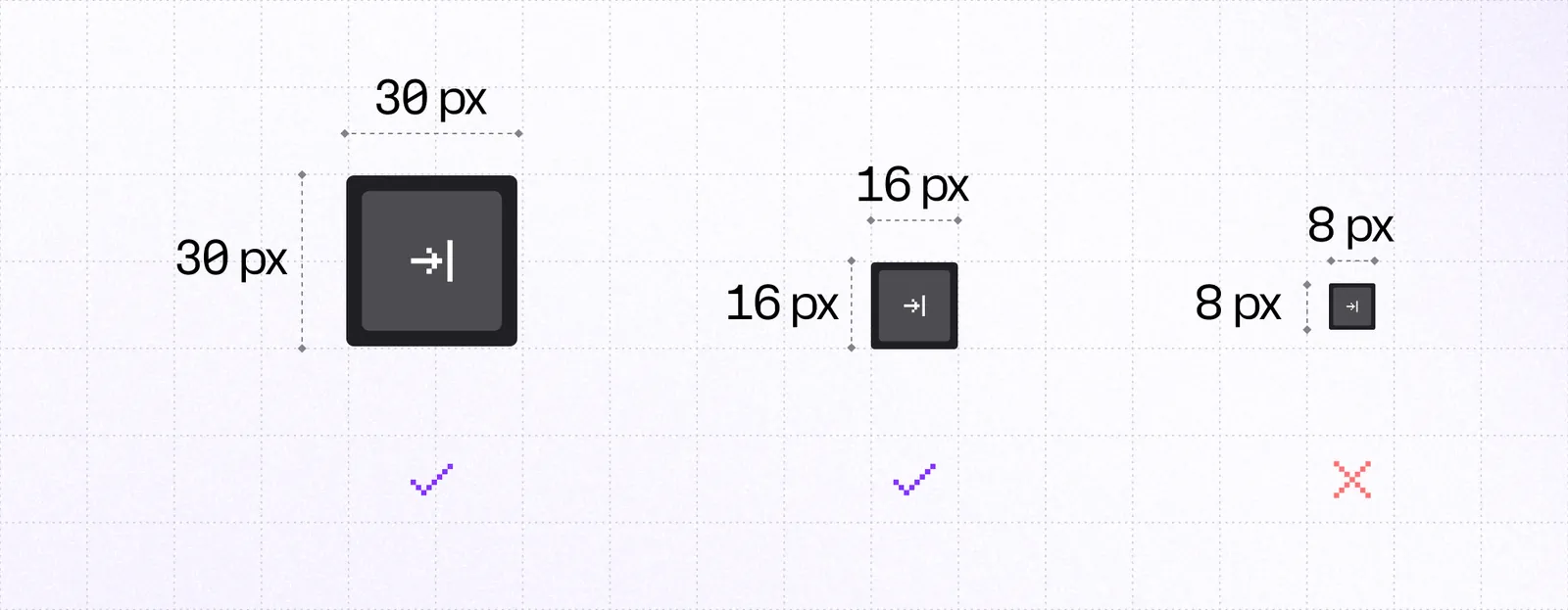 Recommended icon sizes