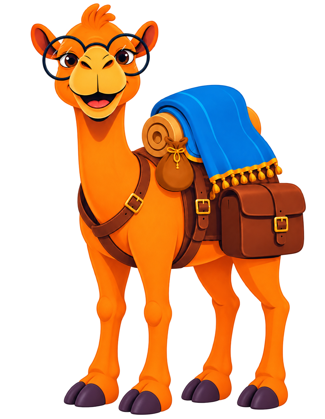 Quest the camel smiling excitedly