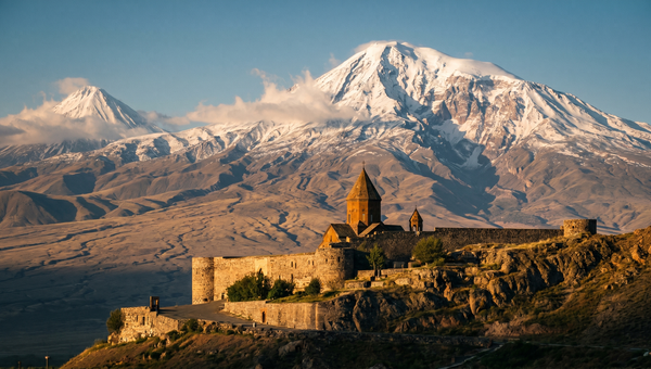 Armenia hero -- Khor Virap monastery with Mount Ararat