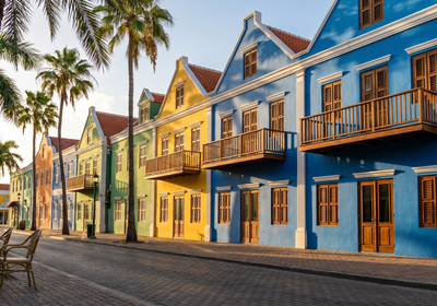 Aruba -- Colorful Dutch Architecture in Oranjestad