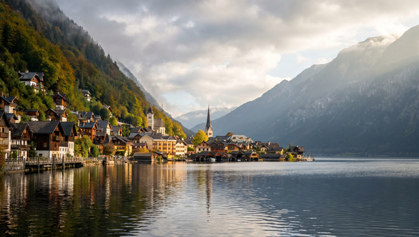 Austria hero -- Hallstatt village on Hallstätter See