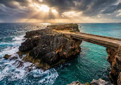 Bahamas -- The Glass Window Bridge in Eleuthera