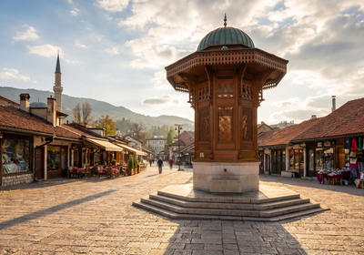 Bosnia and Herzegovina -- Sebilj fountain in Sarajevo