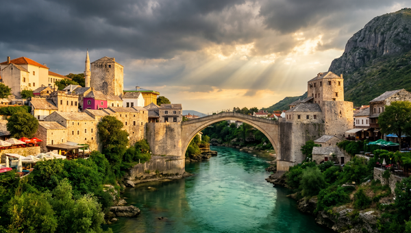 Bosnia and Herzegovina hero -- Stari Most (Old Bridge) in Mostar