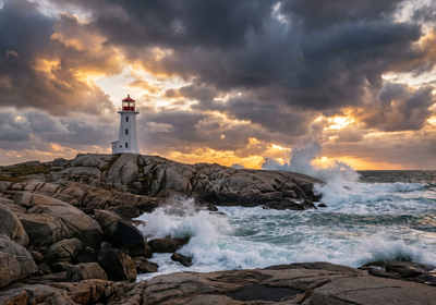 Canada -- Peggy's Cove Lighthouse, Nova Scotia
