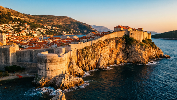 Croatia hero -- Dubrovnik Old Town city walls