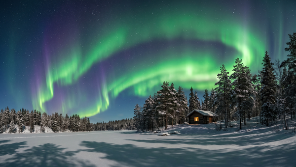 Finland hero -- Northern Lights over Finnish Lapland