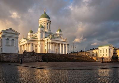 Finland -- Helsinki Cathedral and Senate Square