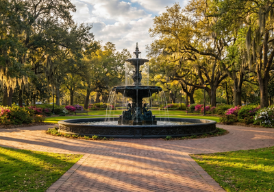 Georgia -- Forsyth Park Fountain, Savannah