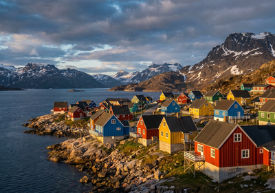 Greenland -- The colorful houses of Nuuk