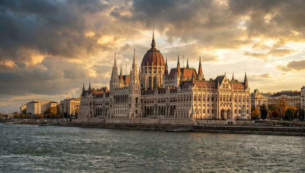 Hungary hero -- Hungarian Parliament Building on the Danube River