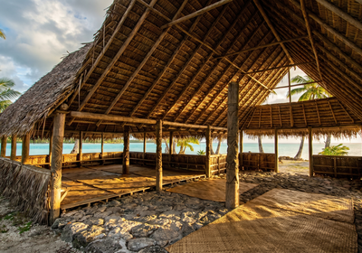 Kiribati -- A traditional Maneaba (community meeting house)