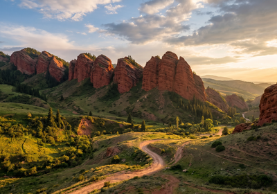 Kyrgyzstan -- Jeti-Oguz Rocks