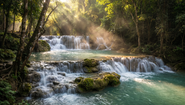 Laos hero -- Kuang Si Falls