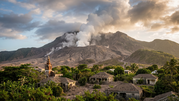 Montserrat hero -- Soufrière Hills volcano and the exclusion zone
