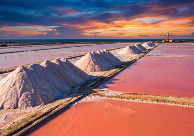 Netherlands Antilles -- The pink salt flats of Bonaire