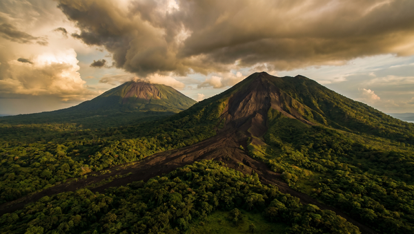 Nicaragua hero -- The twin volcanoes of Ometepe Island