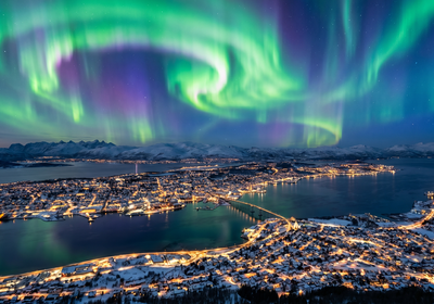 Norway -- Northern Lights over Tromsø