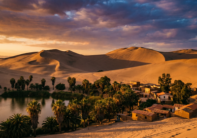 Peru -- Huacachina desert oasis