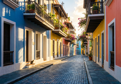 Puerto Rico -- The colorful streets of Old San Juan