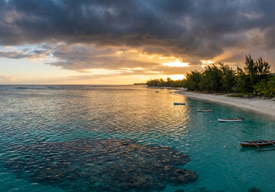 Reunion -- The lagoon at L'Hermitage beach