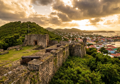 Saint Martin -- The historic Fort Louis overlooking Marigot