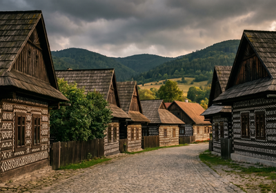 Slovakia -- The painted folk houses of Čičmany