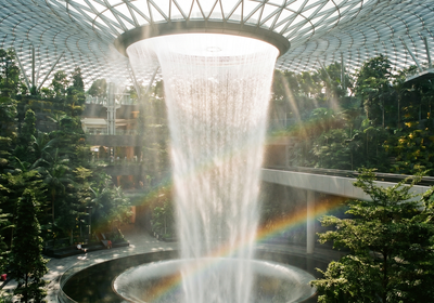 Singapore -- The Rain Vortex at Jewel Changi Airport