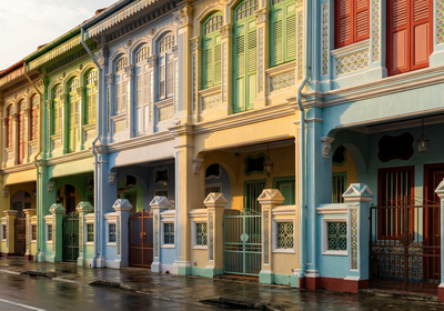Singapore -- Colorful Peranakan shophouses in Joo Chiat