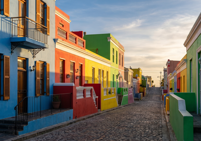 South Africa -- The colorful houses of the Bo-Kaap