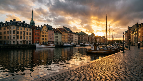 Sweden hero -- Stockholm's Gamla Stan waterfront