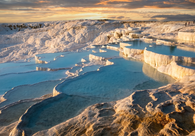 Turkey -- Pamukkale travertine terraces