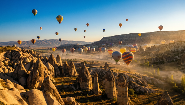 Turkey hero -- Hot air balloons over Cappadocia