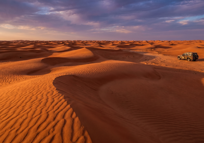 United Arab Emirates -- The red sand dunes of the Rub' al Khali desert
