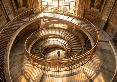 Vatican City -- The Spiral Staircase of the Vatican Museums