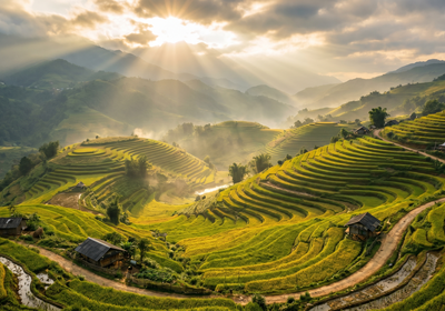 Vietnam -- Terraced rice paddies, Sapa