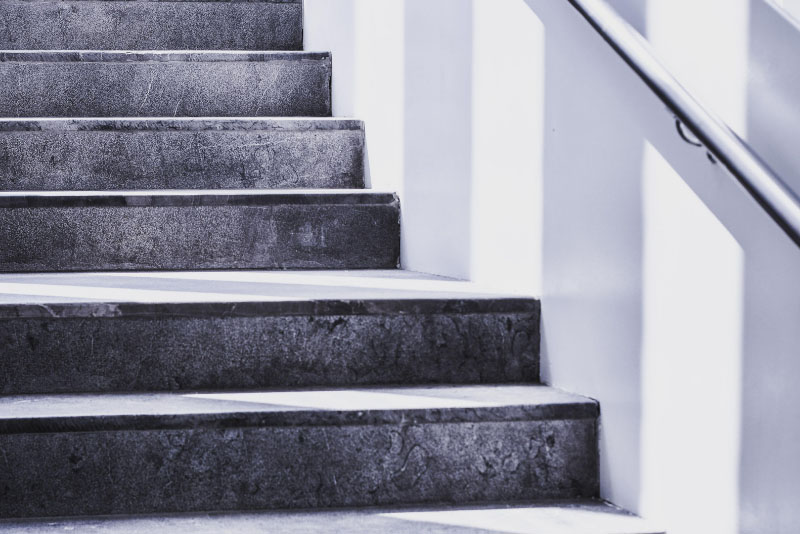 stock photo empty concrete stairwell